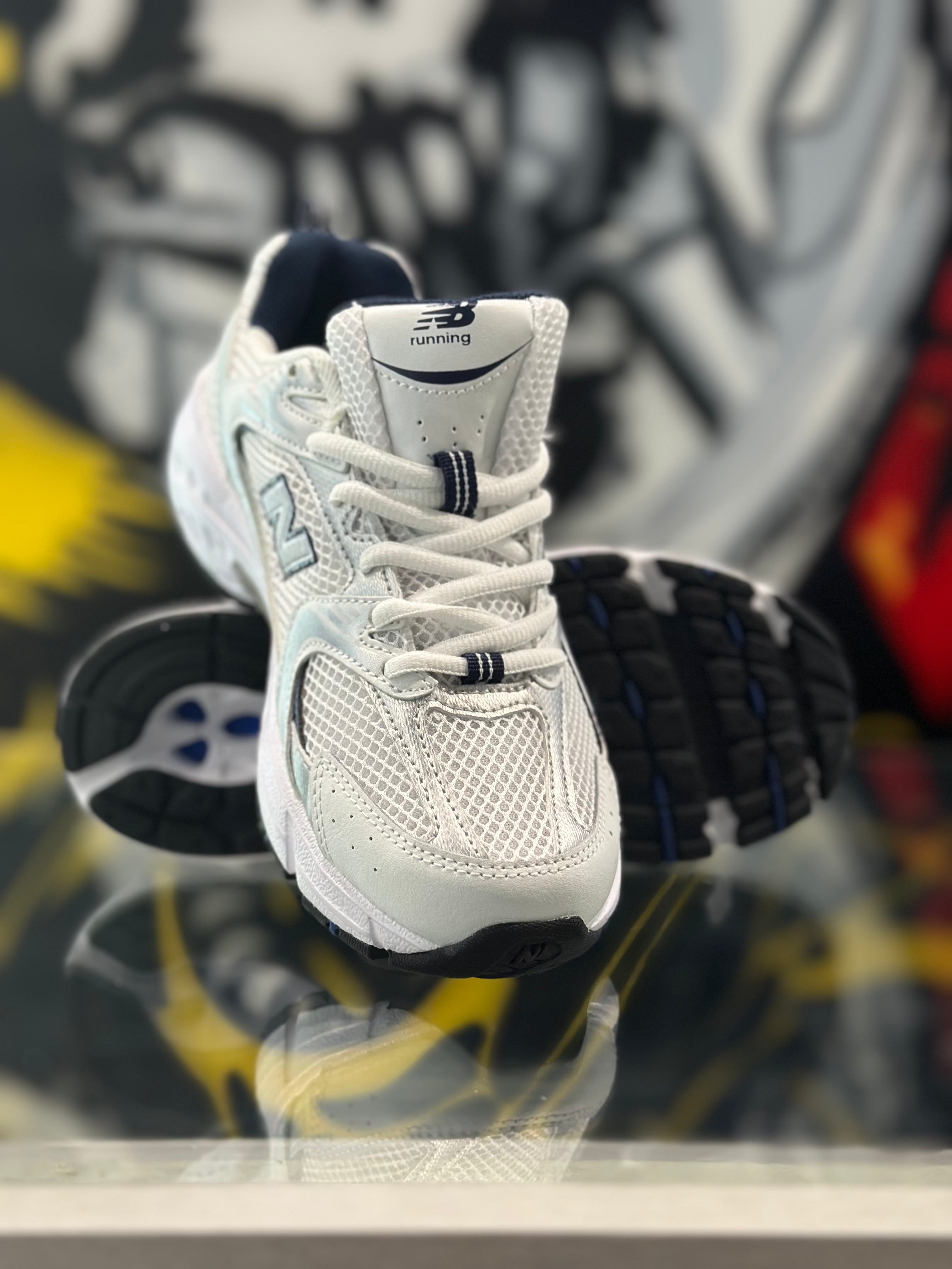 New Balance 530 White/Navy Blue