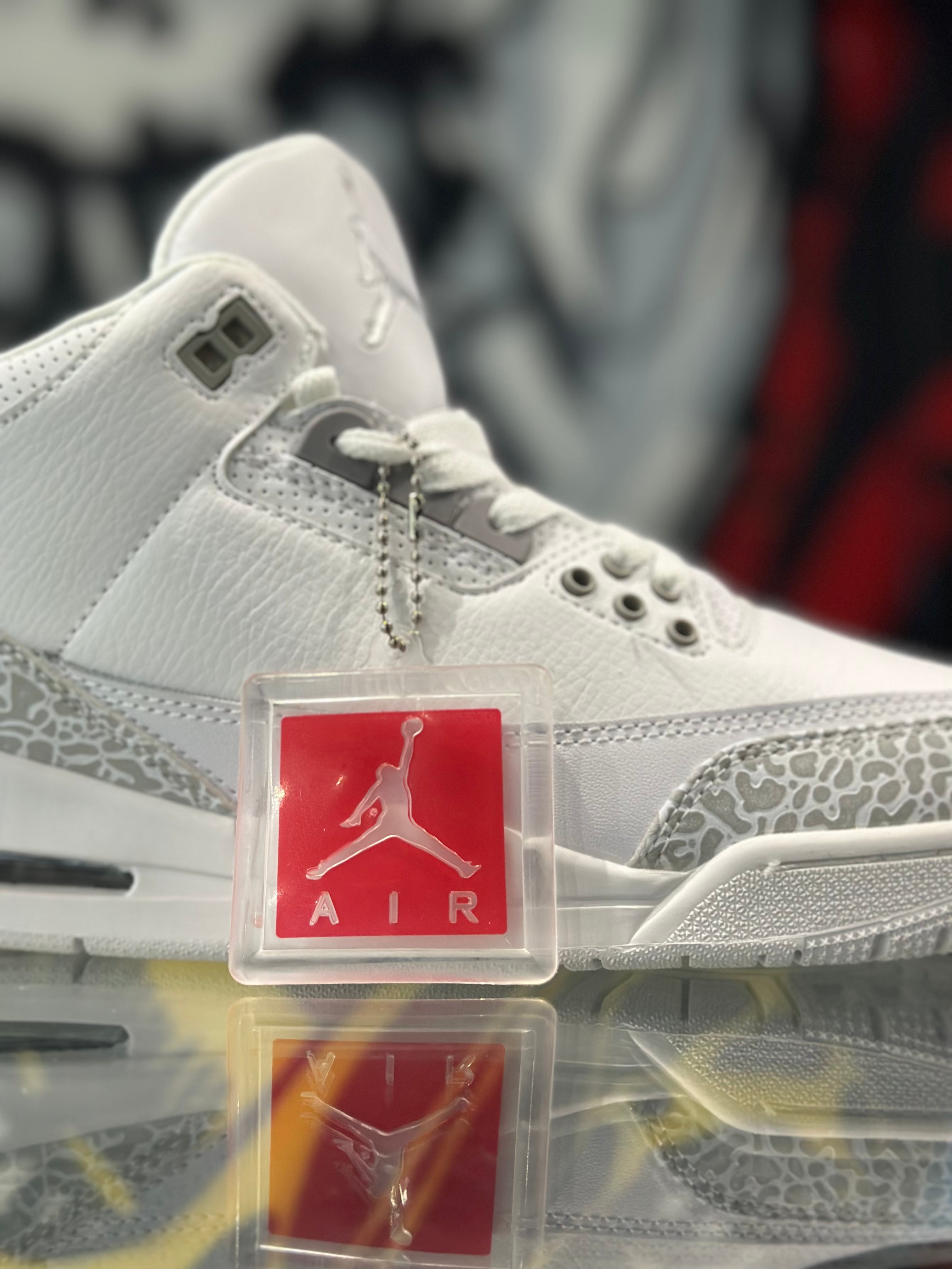 Jordan Retro 3  Elephant White