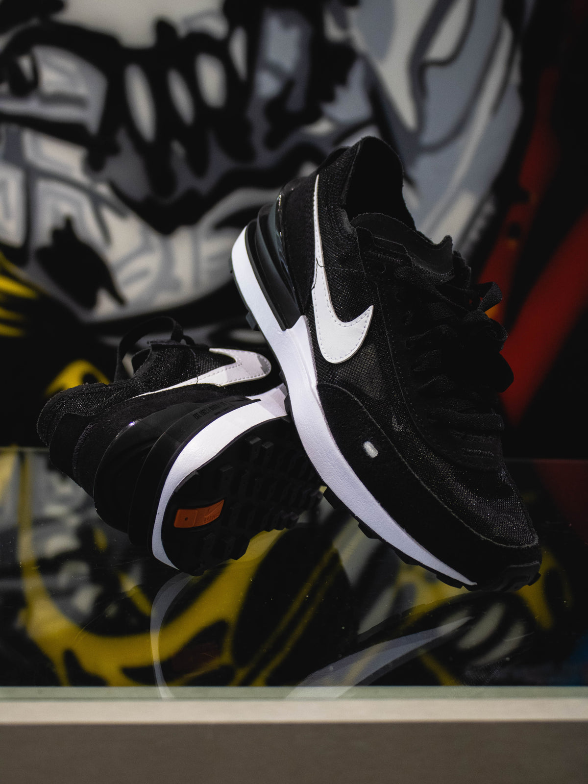 Nike Waffle One Black White