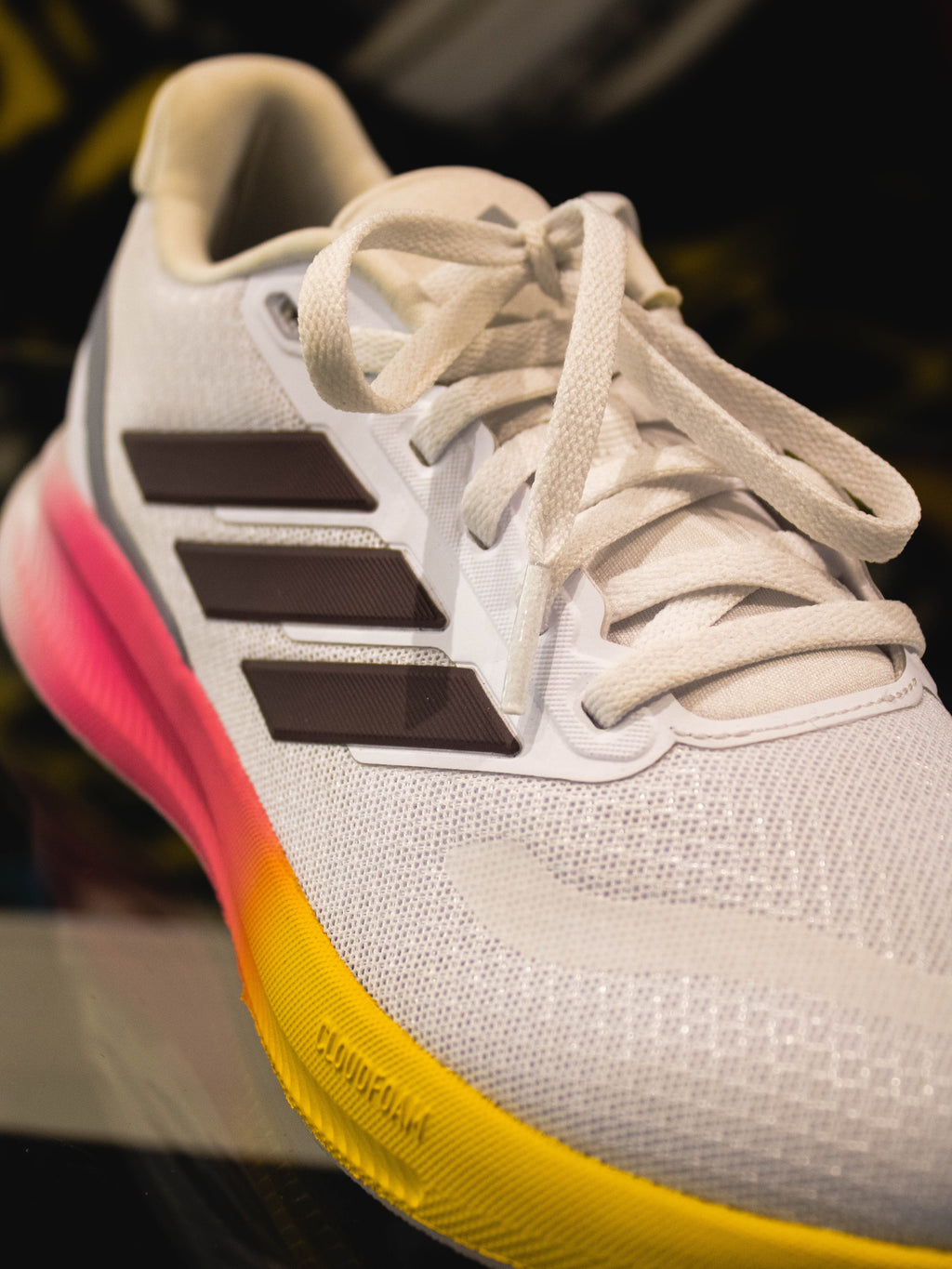 Adidas Runfalcon 5 White / Shadow Maroon / Lucid Lemon