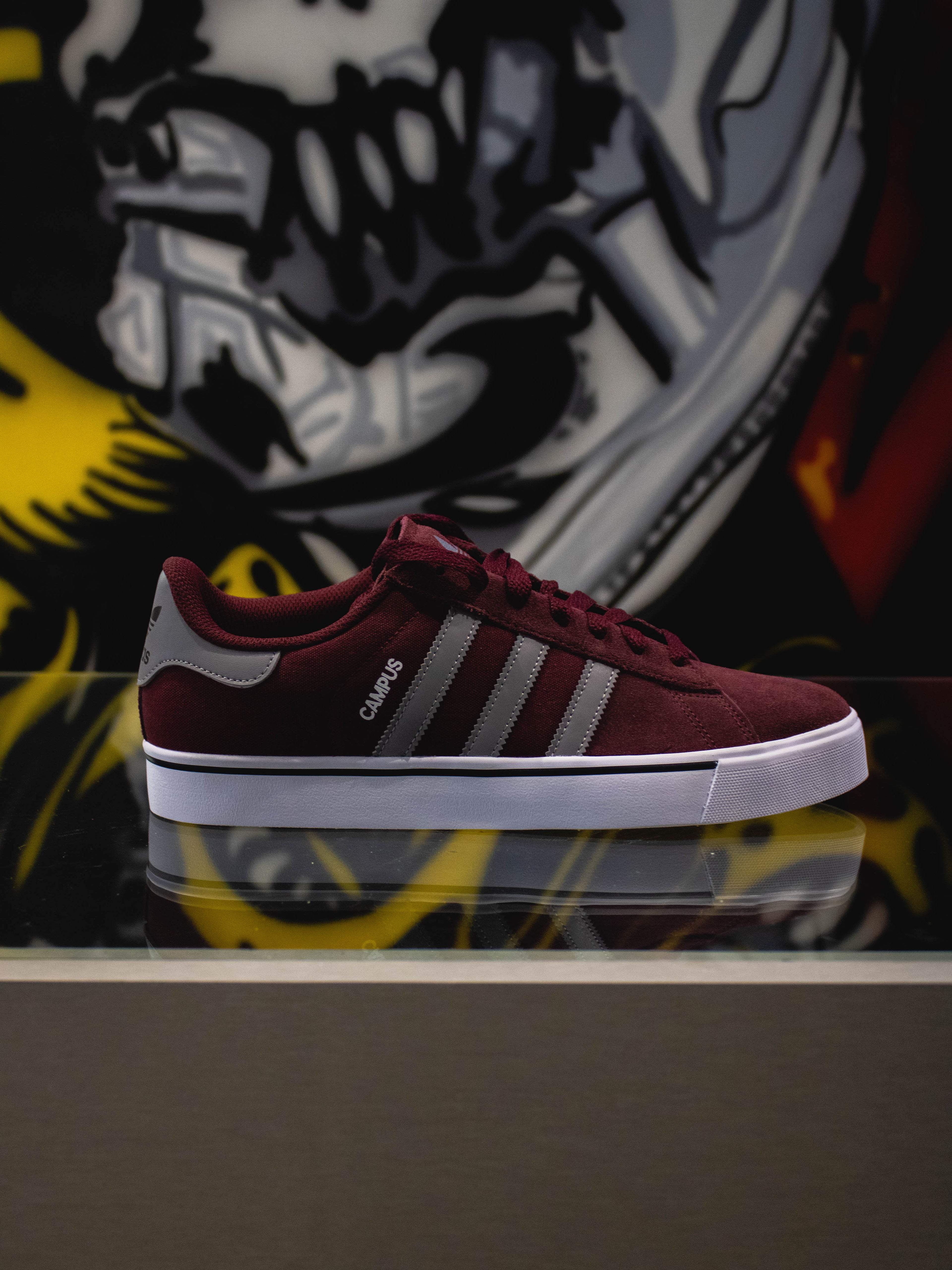 Adidas Originals Campus Vulc Shadow Maroon / Grey Six / Cloud White