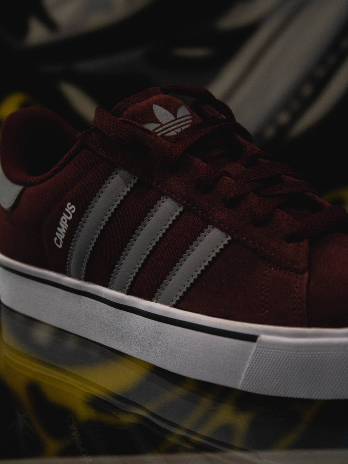 Adidas Originals Campus Vulc Shadow Maroon / Grey Six / Cloud White